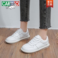 KY/🏅Cartelo Crocodile（CARTELO）Women's Casual Shoes2023New Spring and Autumn Flat White Shoes Japanese Super Hot All-Matc