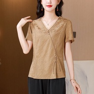 2024 ฤดูร้อนมาใหม่ Cloud Mist ผ้าไหม 2 ชิ้นชุดผ้าไหมแท้ Mulberry Silk Slimming แฟชั่น Top และกางเกงช