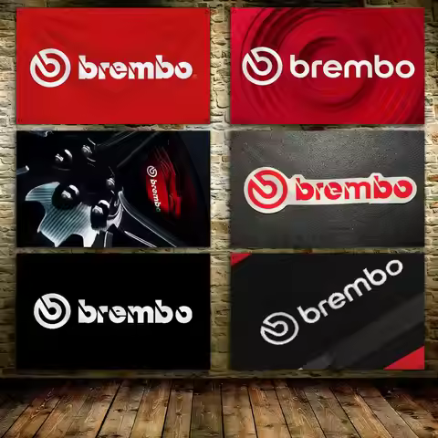 B-Brembo GAME Racing Flags Custom Wall Hanging Background Art Banner for Bedroom Home Living Room Ou