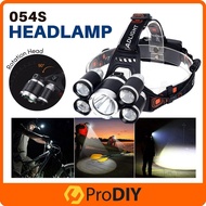 054S Outdoor Headlamp 80000LM 5 LED XML-T6 Rechargeable Head Light