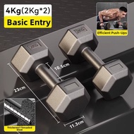 Hexagonal Dumbbells 5kg Pair