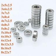 10pcs Miniature Ball Bearing 3x7x3 4x7x2.5 8x12x3.5 8x22x7 for 3D Printer Bracket Scooter Bike RC Ca