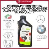 PERODUA PROTON TOYOTA HONDA AUDI BMW MERCEDES BENZ VALEO BRAKE FLUID DOT 4 MINYAK BRAKE OIL