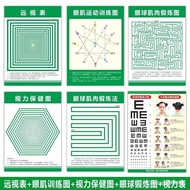 Vision Chart Vision Training Wall Chart Eye Exercise for Children Fatigue Relief for Hyperopia and M