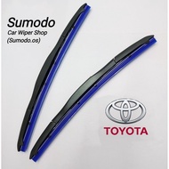 HKD.Sumodo Silicone Car Wiper 1Pair(2Pcs) Toyota Vios/Altis/Camry/Avanza/Hilux Vigo/Hilux Revo/Wish/