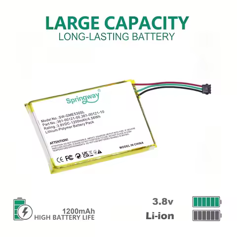 GPS Navigator Replacement Battery for Garmin Edge 530 Edge 830 1200mAh Models 361-00121-00 361-00121