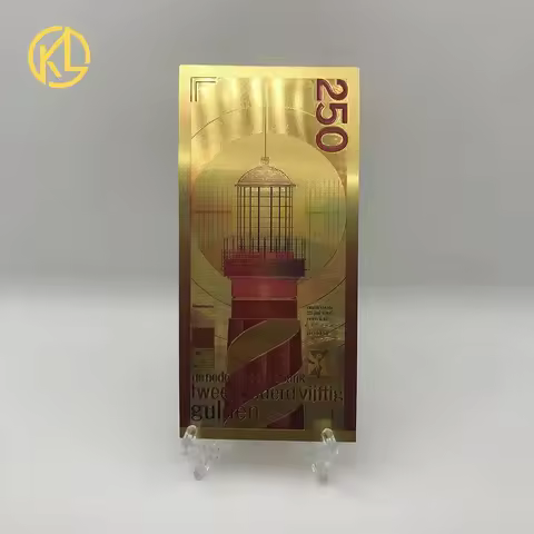 Colored Netherlands banknote Dutch guilder 250 Gold Banknote Money Gulden Gold Banknote With COA Sle
