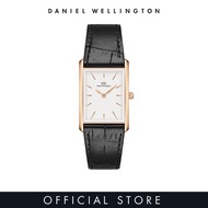 [2 years warranty] Daniel Wellington Bound 35x24mm Black Crocodile - Rose Gold - White Dial - Fashio