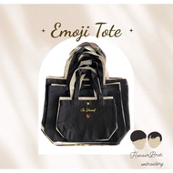 [SG LOCAL] Embroidery Emoji Tote Bag (Comes with 1 complimentary name and emoji) // BYOB // [lead ti