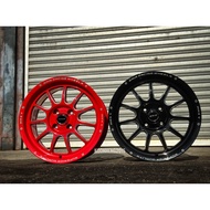 New Car Sport Rim THAILAND GAIA RACING WHEELS 15x7J 4x100 ET35 Black Milling & Red Milling - READY S
