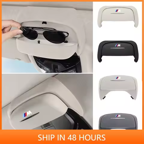 -Car Sunglasses Holder Sunroof Sunglasses Case Suede Glasses Storage Box For BMW 3 5 Series X3 X5 U1