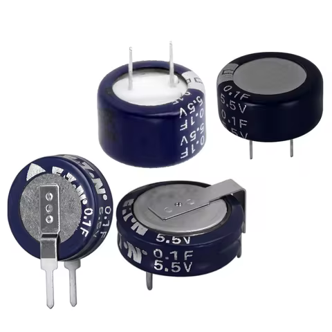 10Pcs 5.5V0.1F KR-5R5C104-R KR-5R5H104-R KR-5R5V104-R KW-5R5C104-R C H VType Capacitor 5.5V 0.1F