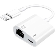 Lightningからイーサネットアダプター、充電付き、[Apple MFi認証] RJ45 - LightningイーサネットLANネットワークアダプター、iPhone 14 13 12 11/iP
