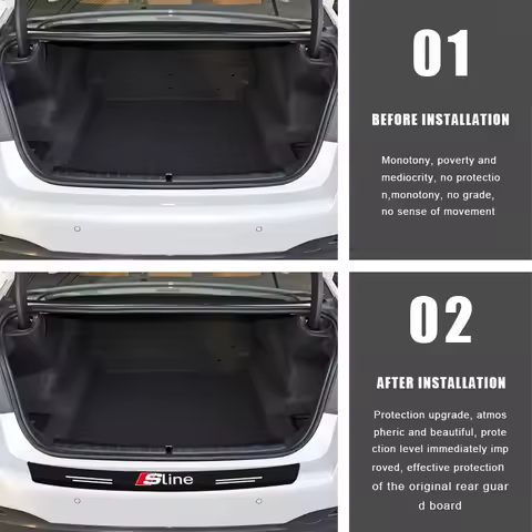 Car trunk scratch strip, trunk protection collision strip For Audi Sline S3 S5 S4 S6 RS3 RS4 RS5 RS6
