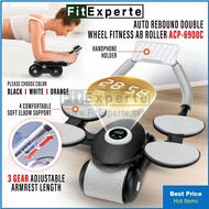 FitExperte Automatic Rebound Ab Roller with Meter Double Elbow Support Power Plank Exercise Roller W