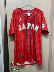 （𣎴議價 SF到付 ） ASICS Japan 日本棒球衫 L 紅 不議價