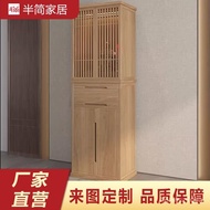 New Chinese Style Solid Wood Buddha Shrine Ash Wood Home with Door Buddha Cabinet Living Room Zen Altar God of Wealth Bu