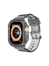 1入組中性透明TPU智能手錶帶適用於Apple Watch帶40mm,41mm,44MM,45mm;適用於Apple Watch系列Ultra/SE/8/7/6/5/4