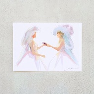 Alice Hobbey 梅艷芳電影 單面水彩人像插畫明信片 Postcard