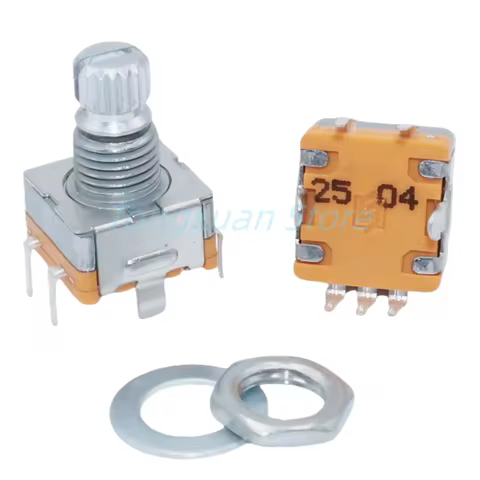 2pcs EC11 Rotary Encoder 360 Degree Code Switch 30 Position With Push Button Switch 5pin 11mm Plum S