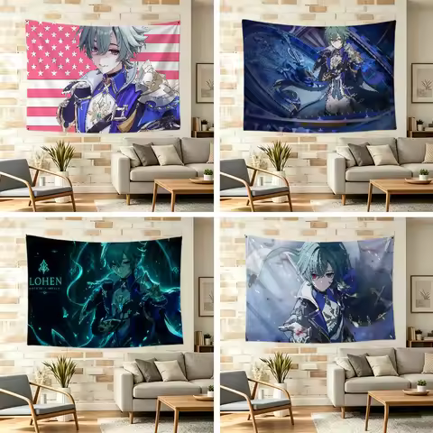 Genshin Impact Lohen Flag For Outdoor Camping Bar Picnic Party Home Decoration Ornaments Banner