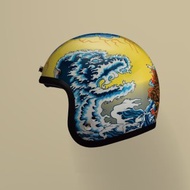 藝術家Jimmy Tsai x Gallop - 山海觀藝術 3/4半罩安全帽 黃昏款
