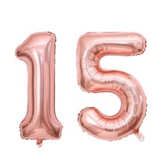 40inch 10 11 12 13 14 15 16 17 18 19 Balloon Rose Gold Silver 10th 11th 12th 13th 14th 15th Birthday