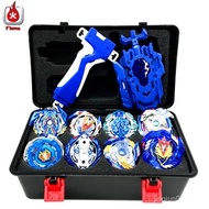 8PCS Blue Burst Beyblade Set with Launcher/Storage Box Toy Gift for Kids