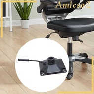 [Amleso2] Office Chair Lift Control Mechanism Gaming Chair Swivel Base Replacement Hardware Black Square Swivel Tilt Base for Bar Stool