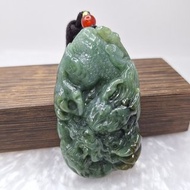 老藍水 霸氣龍牌 吊墜 牌件 | 天然緬甸玉A貨翡翠