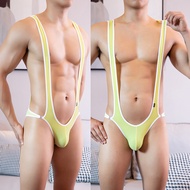 Men Sexy Jockstrap Bodycon Underwear Jumpsuits Wrestling Backless Bodysuit Club Elastic Leotard Wrestling Singlet Lingeri