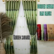 Gorden jendela motif bunga tulip turki terbaru import mewah 2023/ Gorden jendela panjang murah cuci 