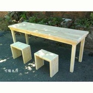 【可陽木作】原木長桌、椅
