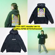 OVERPRINT ART Hoodie Ver16(yellow EMB) &TOY(chacoal)