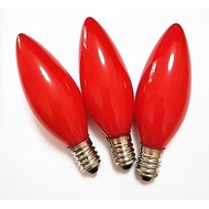 Screw Red Bulb E12 220V10W Red Bulb E14 220V10W Red Buddha Headlight Bulb Pointed