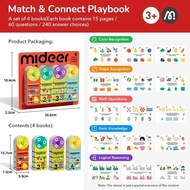 Mideer Match And Connect Playbook Mainan Edukasi Early Education Toys Anak Laki Laki Perempuan 3 Tah
