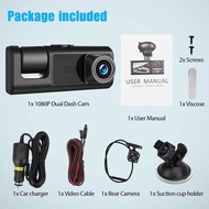 🔥New 2024🔥WIFI Dash Cam กล้องติดรถยน2024 กล้องติดรถยนต์ 3เลนส์ Full HD 1080P ภาพชัดระดับ2K มีwifi ดู