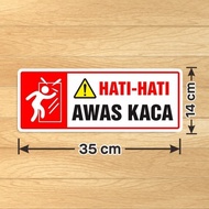 Sticker Sign Beware of Glass Beware of Glass Door Wall Marking Label Sticker