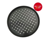 Perforated pizza baking tray, non-stick pizza mold, roasting tray, carbon steel baking mold, round b
