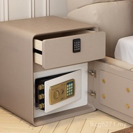 Multifunctional Installation Solid Wood Safe Bedroom Storage Charging Luxury-Free Safe Bedside Table