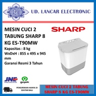 Mesin Cuci SHARP 8KG 2 Tabung ES-T90MW