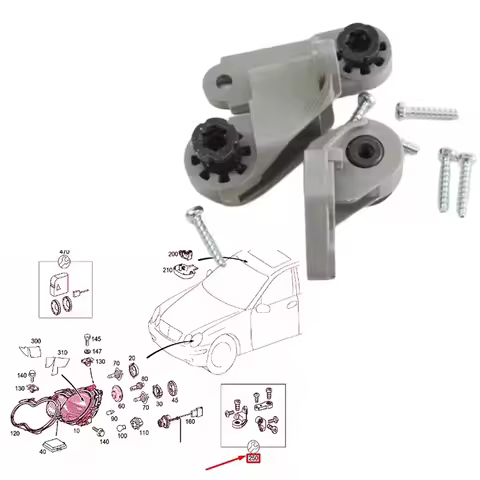 For Mercedes C W203 Front Right Headlight Repair Bracket Kit A2038203214 -Quick Install Non-Deformat