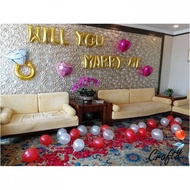 [PACKAGE] PROPOSAL Set HEART RING Engagement Backdrop Decoration