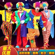 Clown Backpack Costume Halloween Performance Set Clown Outfit Performance Props Wig