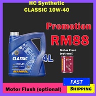 Mannol Semi Synthetic Engine Oil Classic 10W40 (4L) with option Motor Flush and Oil Filter  (KEDAILAMBO)
