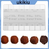 UKI Stainless Steel Coffee Grind Reference Card Metal Coffee Grind Size Ruler Professional Coffee Be