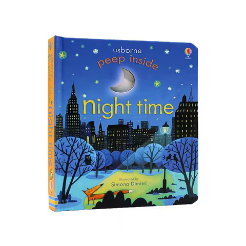 Usborne Peep inside Night Time 3D Stereoscopic English Educational Picture Book Beginner Level Learn