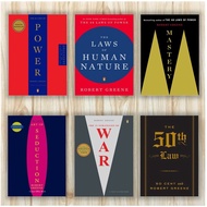 Robert Greene Books Collection(The 48 Laws of Power,The Art of Seduction, Mastery,50 Years Old [Pape