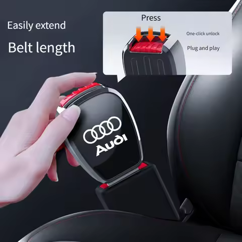 Car Vehicle Seat Belt Extension Extender Strap Safety Buckle Clip For Audi Sline TT Q2 Q3 Q5 Q7 Q8 A