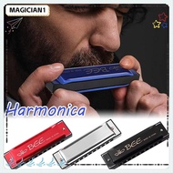 MAGICIAN1 Harmonica, Brass Resin Diatonic C Key Harmonica,  10 Holes 20 Tones Blues harmonica Adults